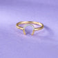 U Shaped Diamond Ring