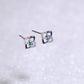 Blue Topaz Diamond Clover Earrings