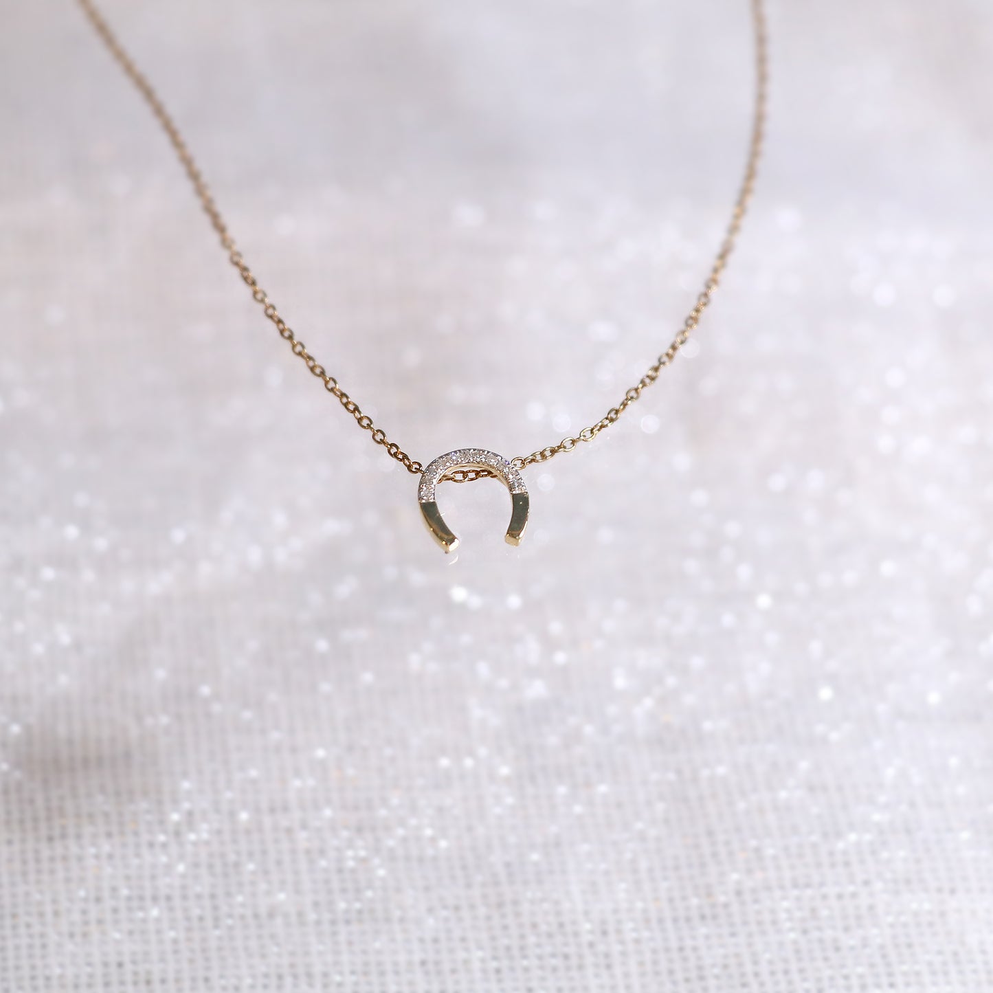 U Shaped Diamond Necklace