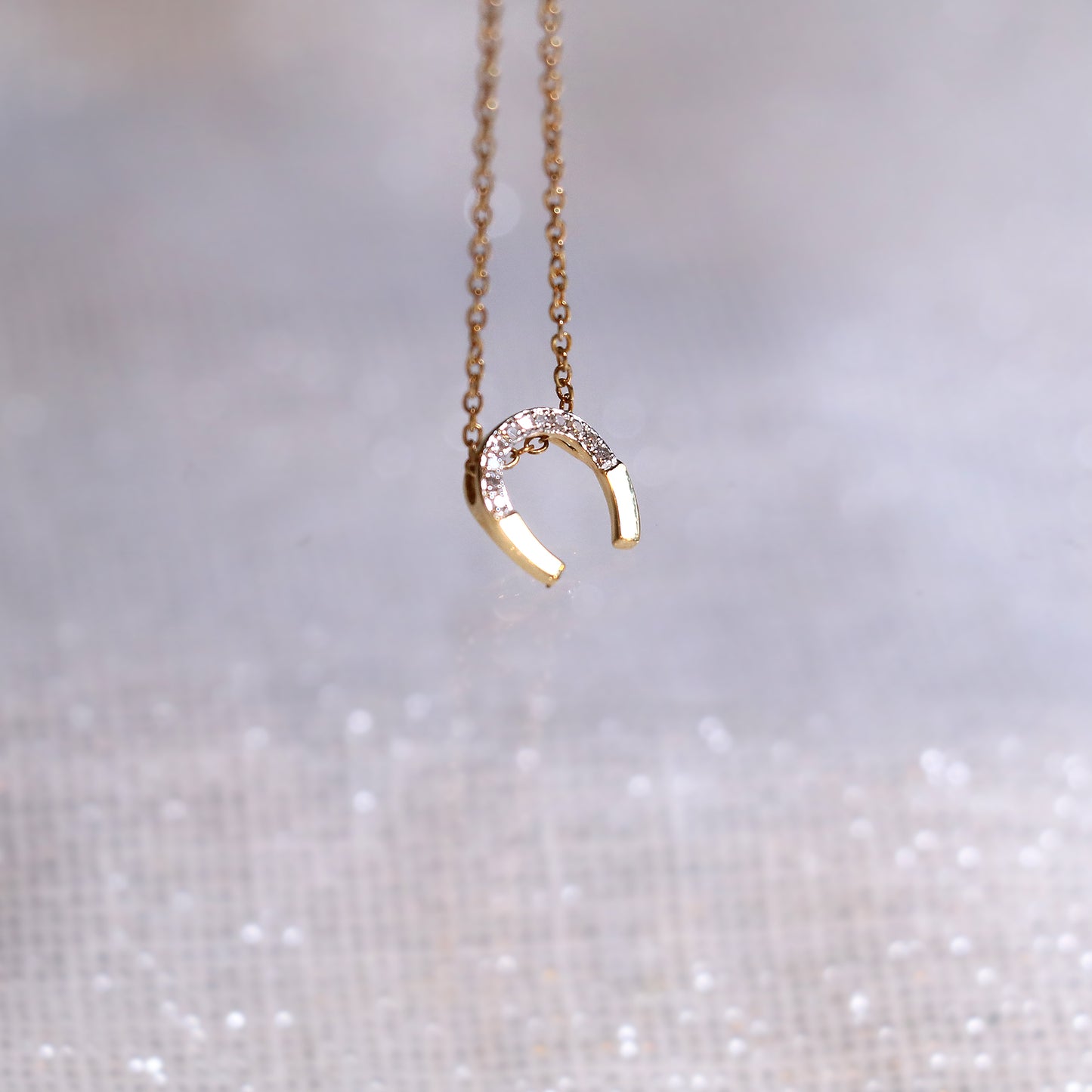 U Shaped Diamond Necklace