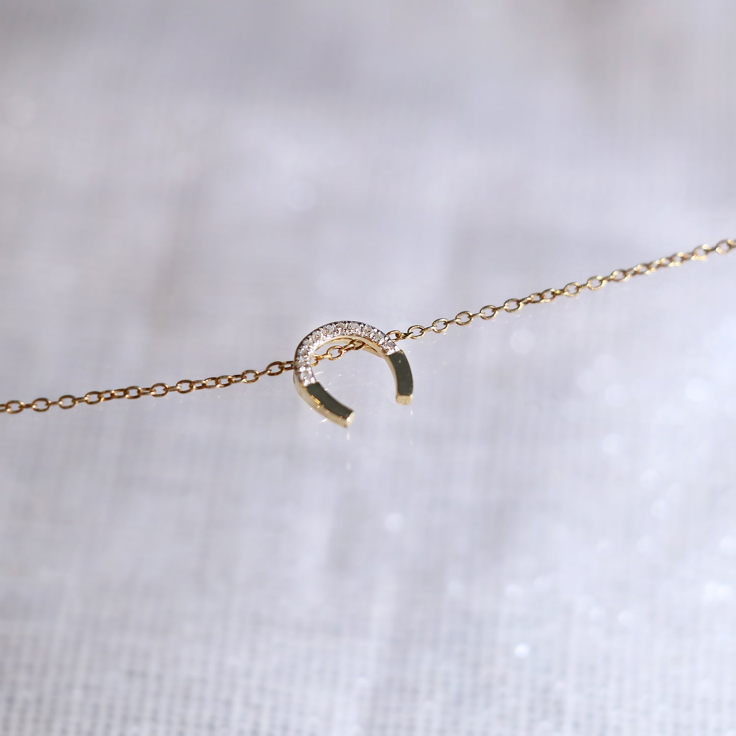 U Shaped Diamond Necklace