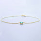 14K Gold Topaz Station Bracelet