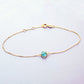 14K Gold Topaz Station Bracelet