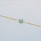 14K Gold Topaz Station Bracelet