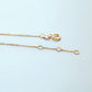14K Gold Topaz Station Bracelet
