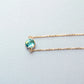 14K Gold Topaz Station Bracelet
