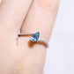 Pear Blue Topaz Bypass Ring