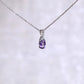 Oval Custom Topaz Gemstone Bypass Necklace