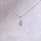 Oval Custom Topaz Gemstone Bypass Necklace