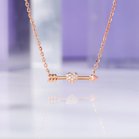 Cupid Love Arrow Diamond Necklace