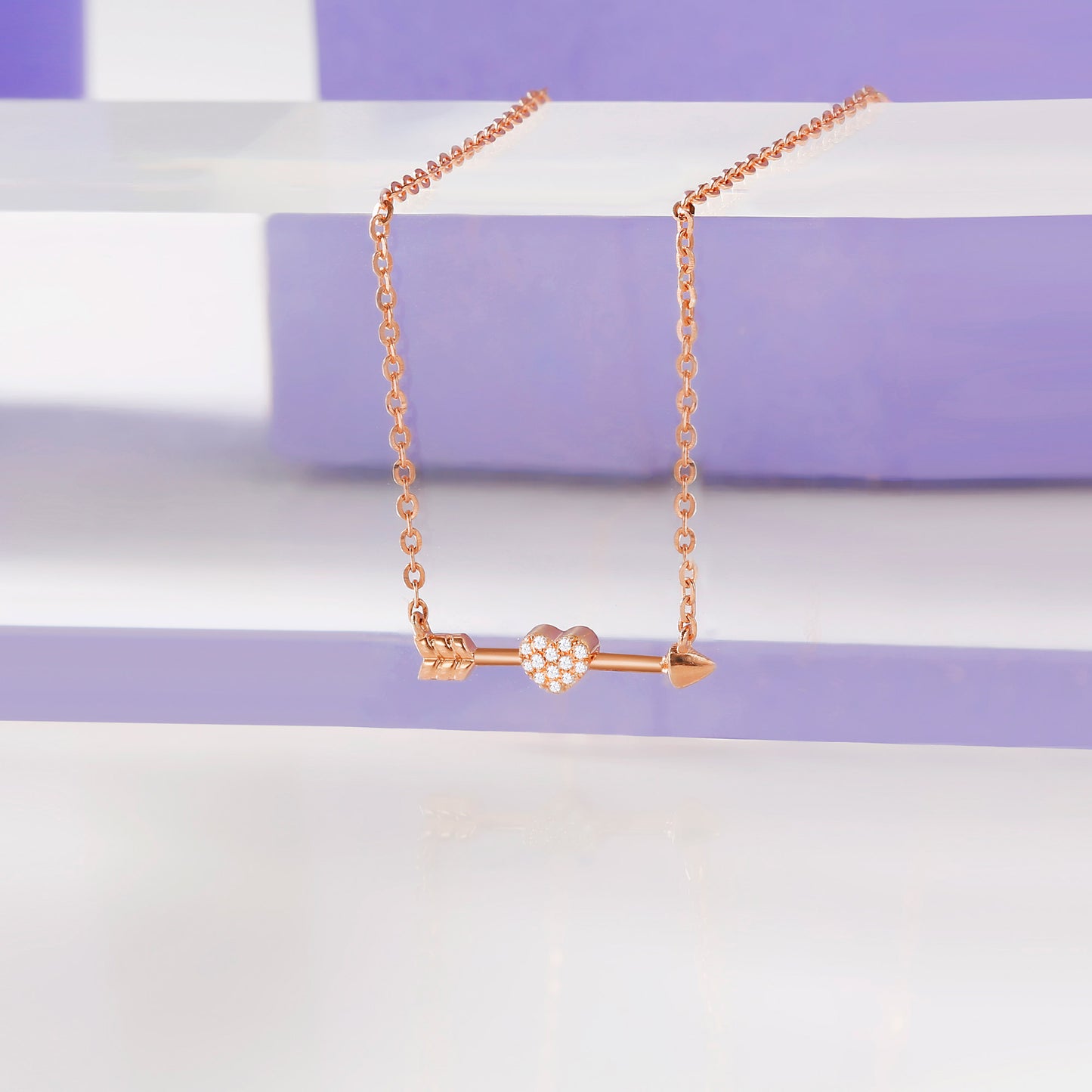 Cupid Love Arrow Diamond Necklace
