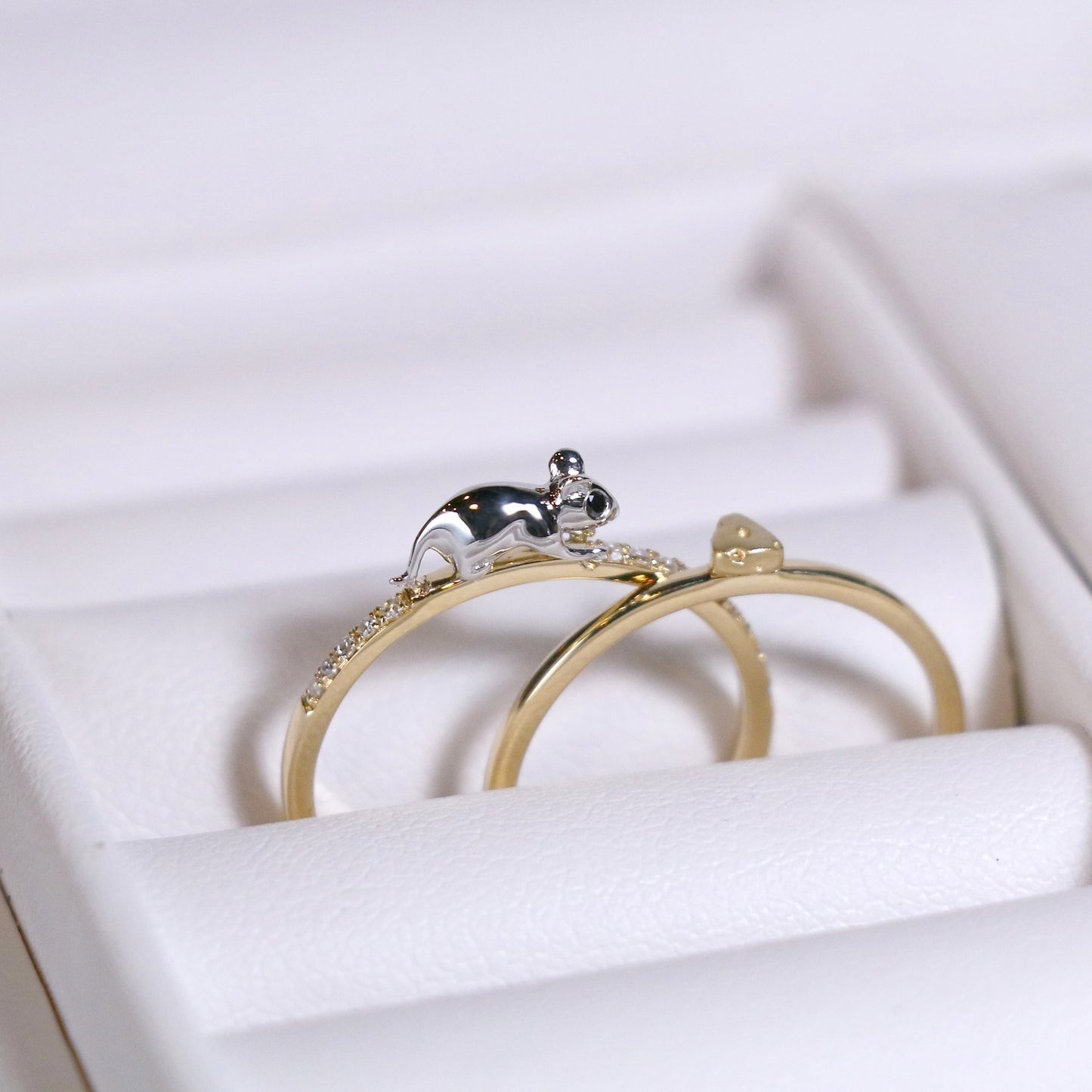 Mouse & Cheese Ring Set