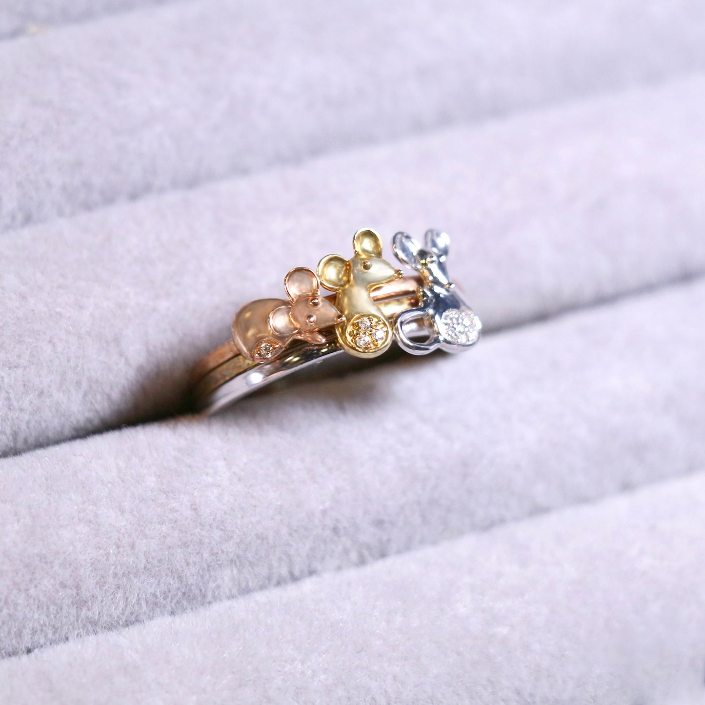 Trio Mouse Ring