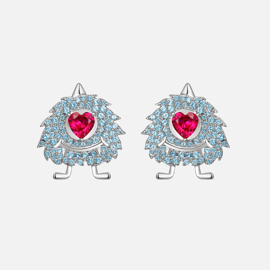 Little Blue Monster Earrings
