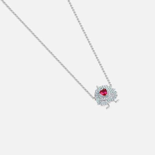 Little Blue Monster Necklace
