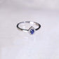 Pear Sapphire Halo Diamond Ring