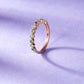 Emerald Diamond Clover Ring