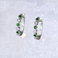 Emerald Diamond Clover Earrings