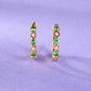 Emerald Diamond Clover Earrings