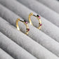Ruby Diamond Hoops Earrings