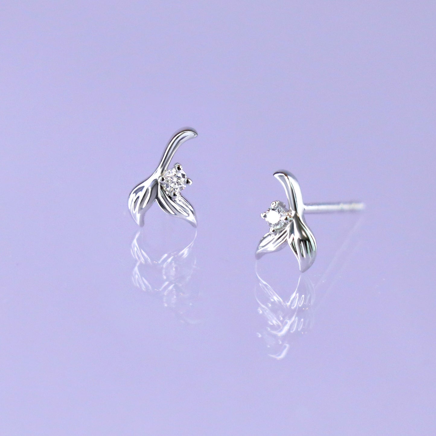 Mermaid Tail Diamond Earrings