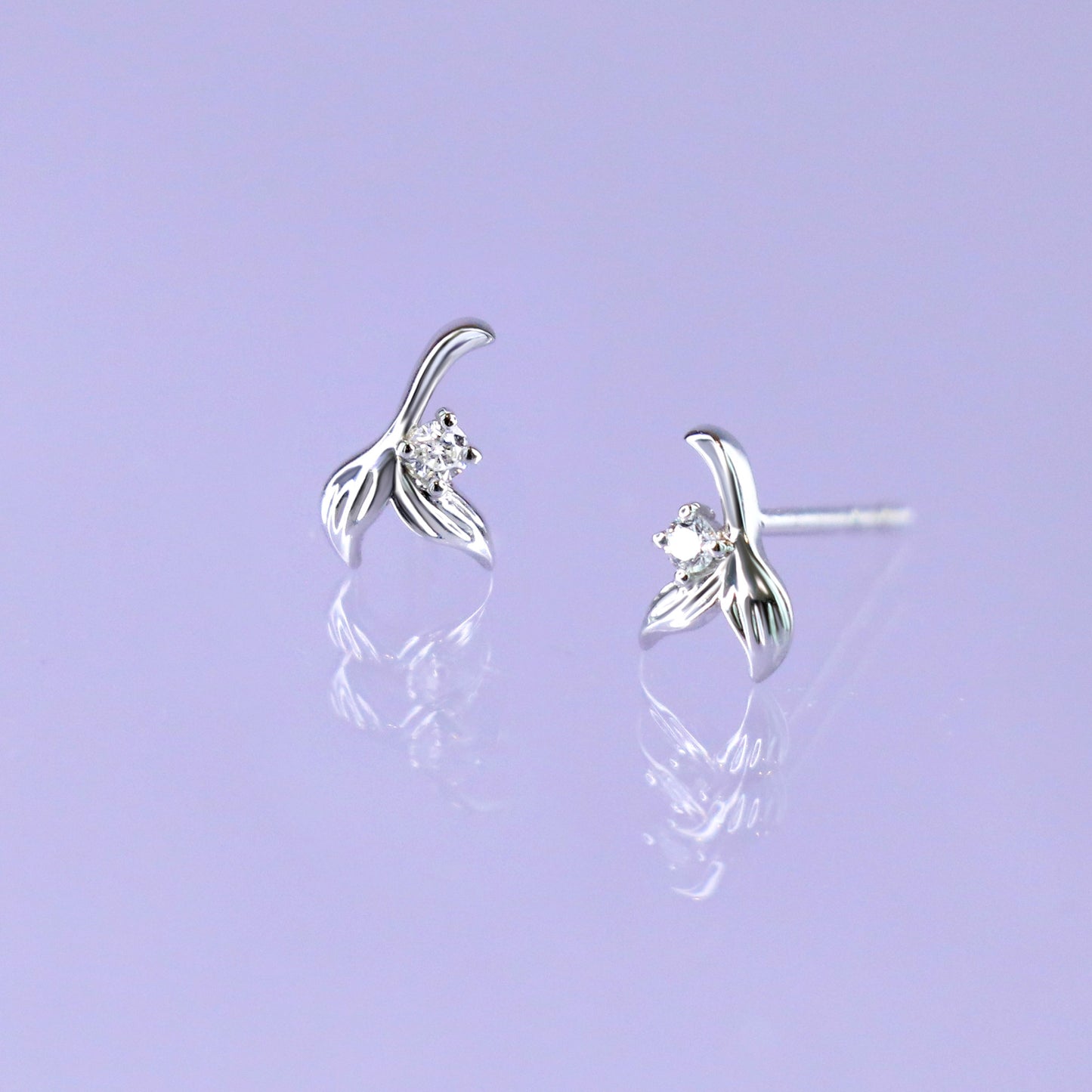 Mermaid Tail Diamond Earrings
