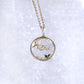 Gold Leaf Glass Charm Necklace
