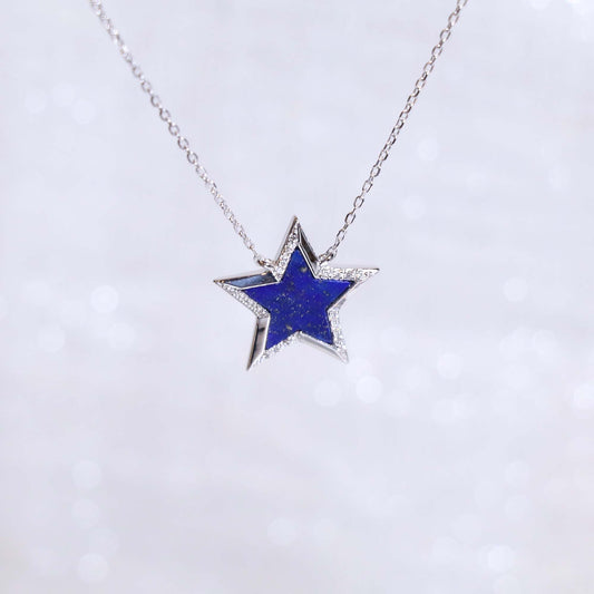 Lapis Star Necklace