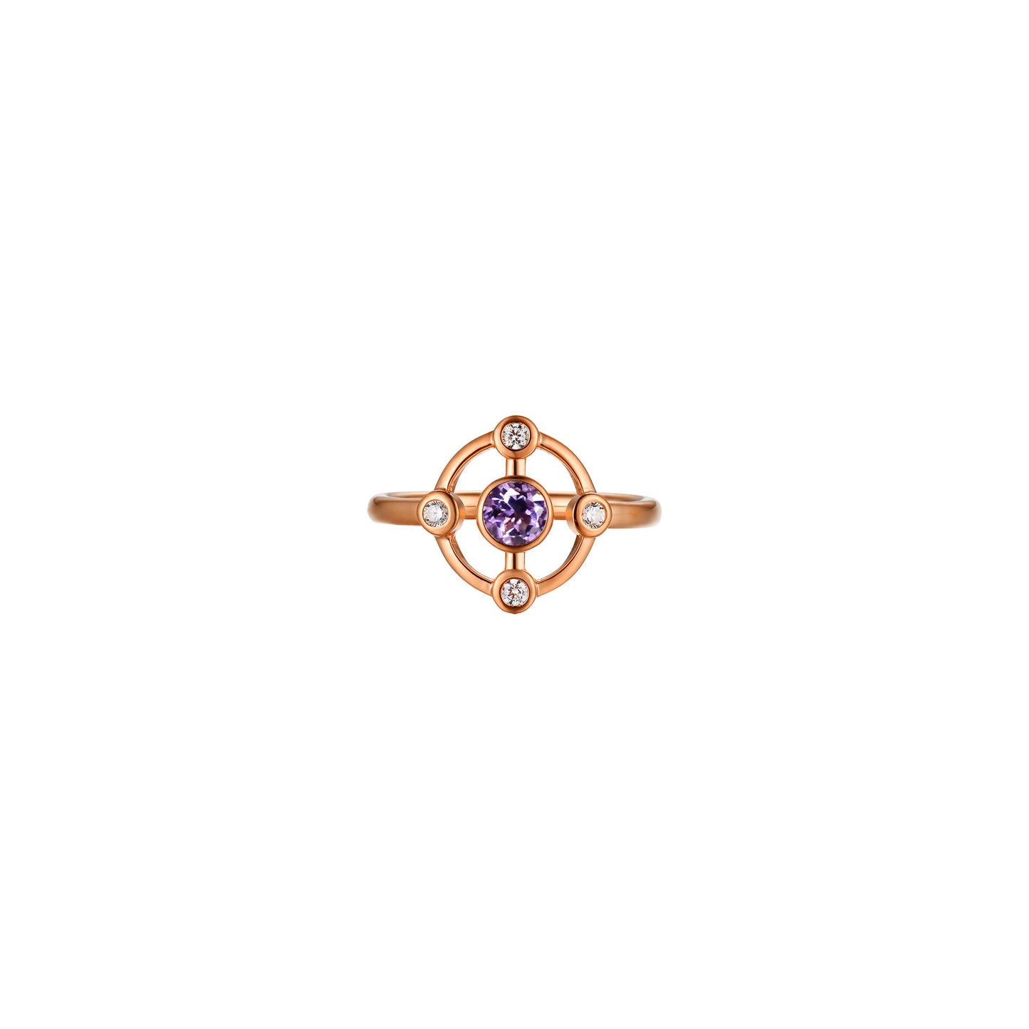 Solar Cross Gems Ring