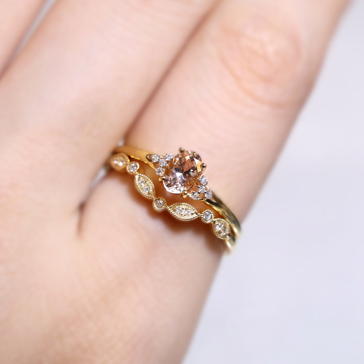 Morganite Custom Gemstone Ring